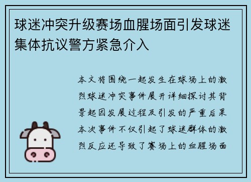 球迷冲突升级赛场血腥场面引发球迷集体抗议警方紧急介入